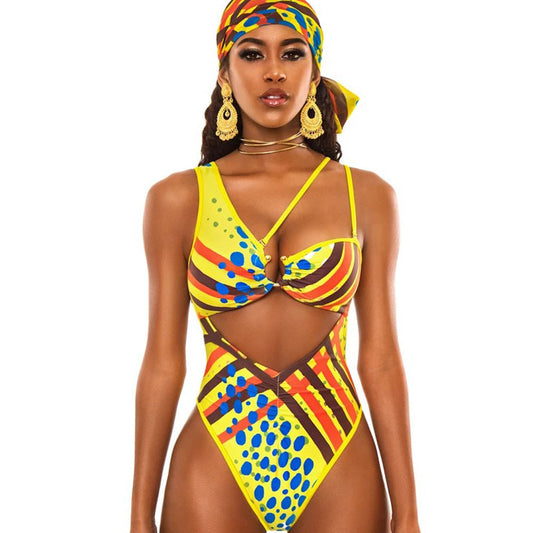 Totem print bikini swimsuit