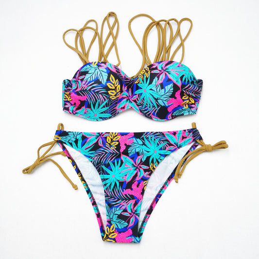 Neon Miami Split Bikini