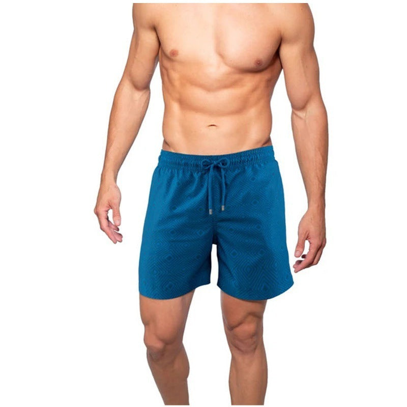 Men's Printed Beach Shorts Sports Double Layer Shorts Summer